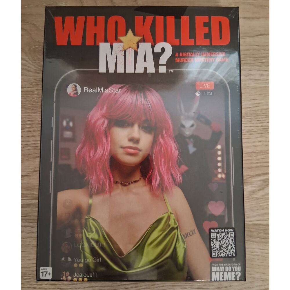 New Who Killed Mia A Digitally Immersive Murder Mystery Adult Crime Board Game